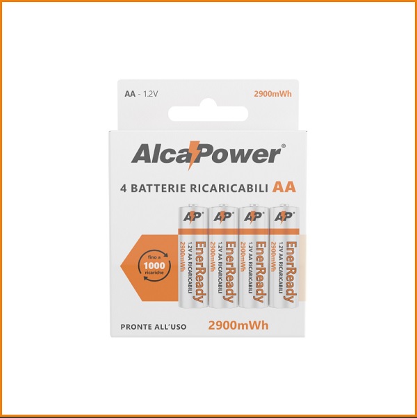 Batteria Stilo Ricaricabili 2900mAh 4pz